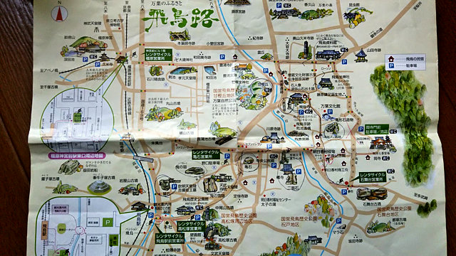 明日香レンタサイクルの地図