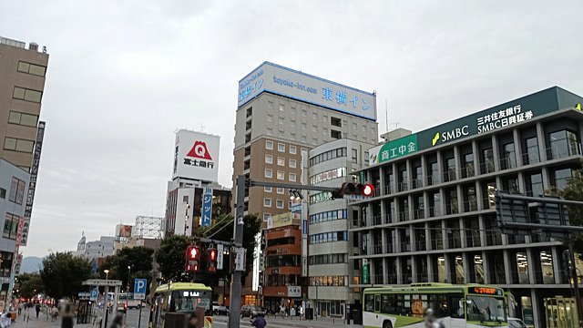 甲府駅から見た東横イン